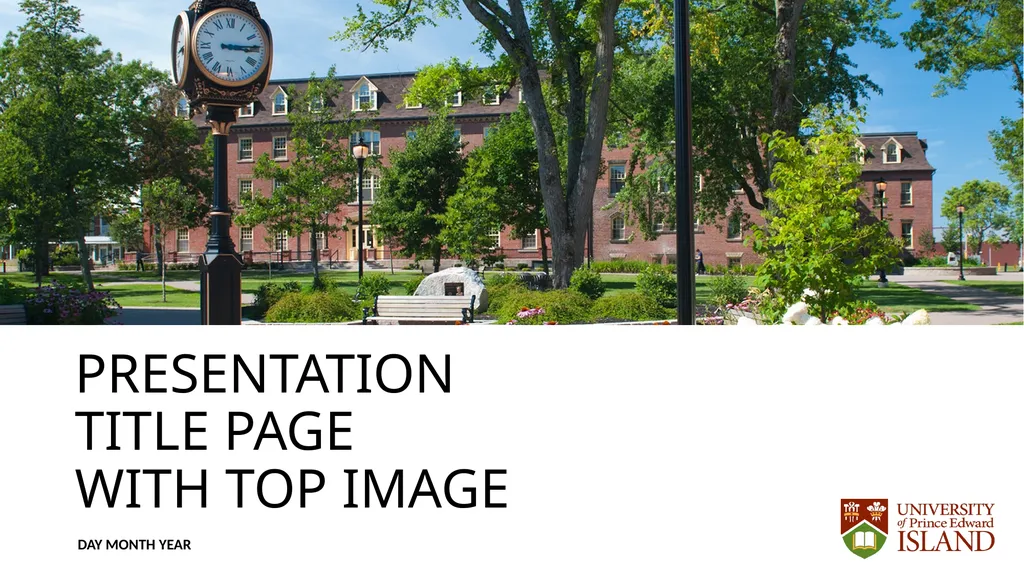 How to use this UPEI widescreen presentation - slide 6 of 23