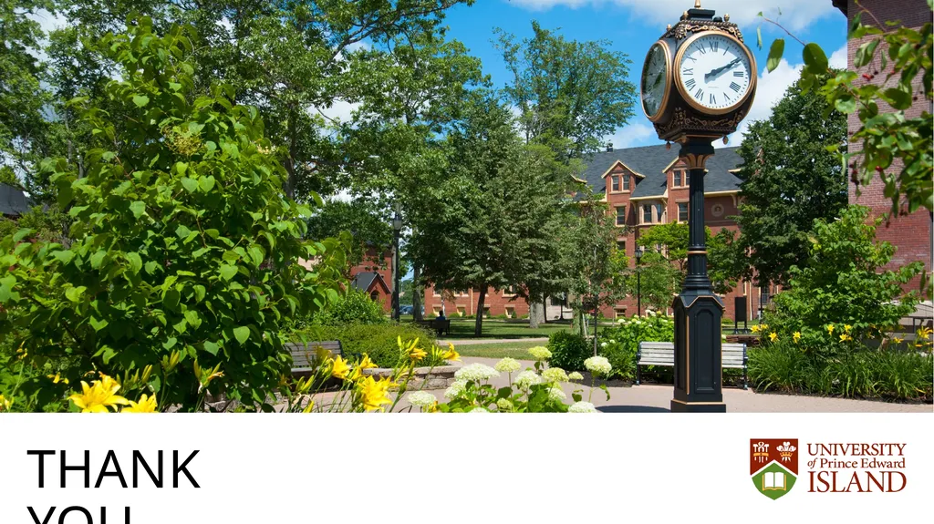 How to use this UPEI widescreen presentation - slide 21 of 23