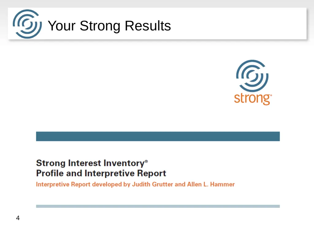 The Strong Interest Inventory® Instrument An - slide 4 of 8