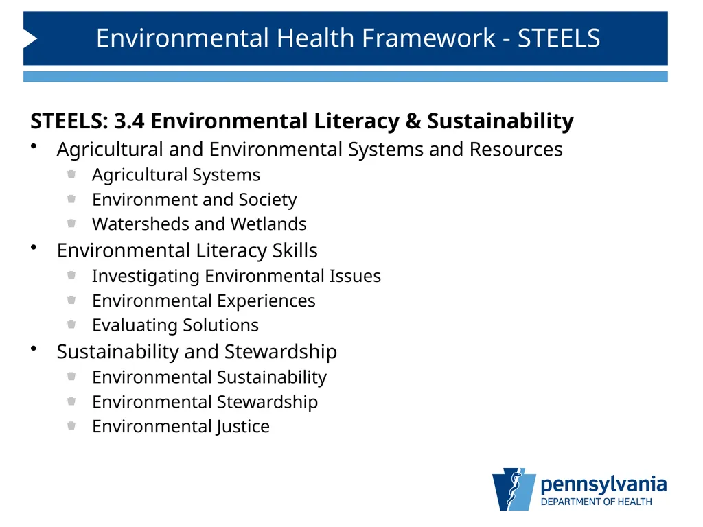 Introduction Integrating Environmental Health and - slide 15 of 35