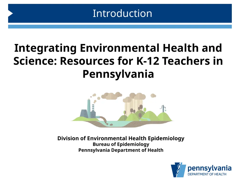 Introduction Integrating Environmental Health and - slide 1 of 35