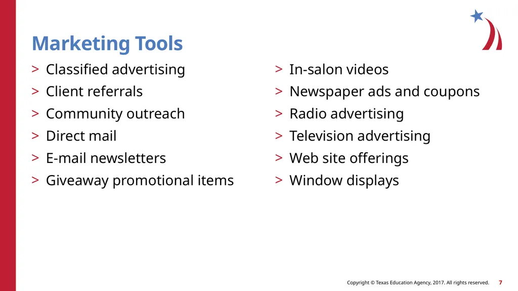 Evaluating Salon Marketing Techniques Cosmetology - slide 7 of 10