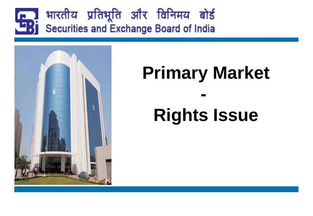Primary Market - Rights Issue DISCLAIMER The - slide 1 of 35