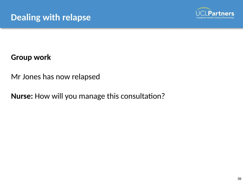 Behaviour Change: Engaging patients in improving - slide 39 of 41