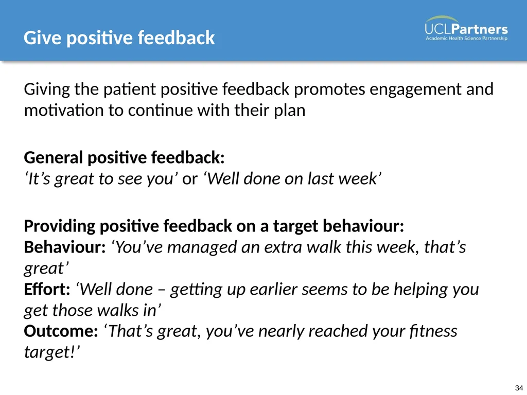 Behaviour Change: Engaging patients in improving - slide 34 of 41