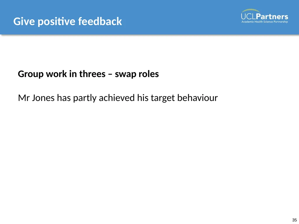 Behaviour Change: Engaging patients in improving - slide 35 of 41