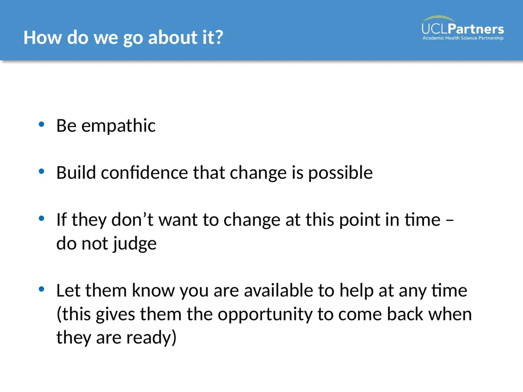 Behaviour Change: Engaging patients in improving - slide 10 of 41