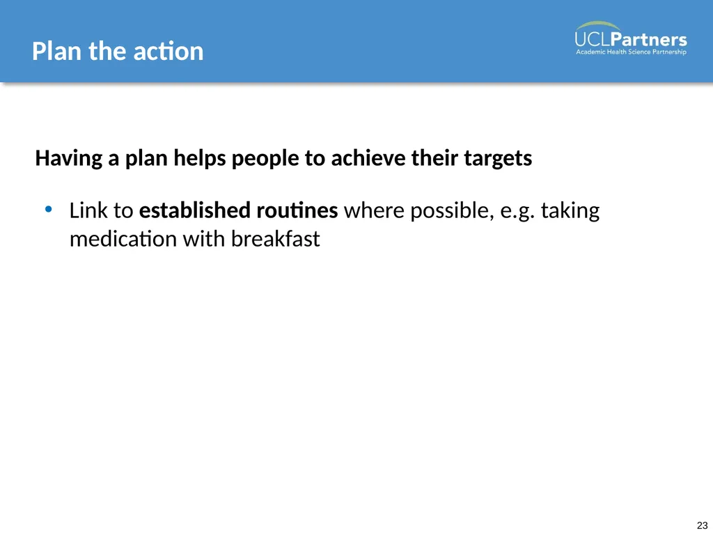 Behaviour Change: Engaging patients in improving - slide 23 of 41