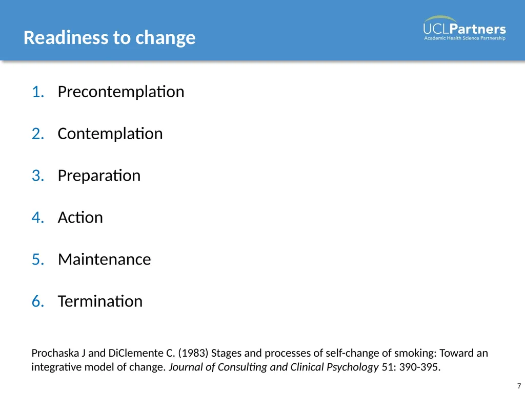 Behaviour Change: Engaging patients in improving - slide 7 of 41