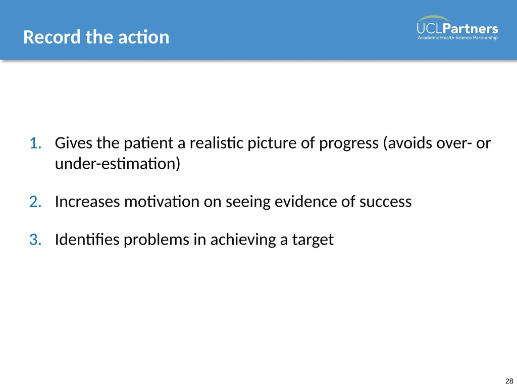 Behaviour Change: Engaging patients in improving - slide 28 of 41