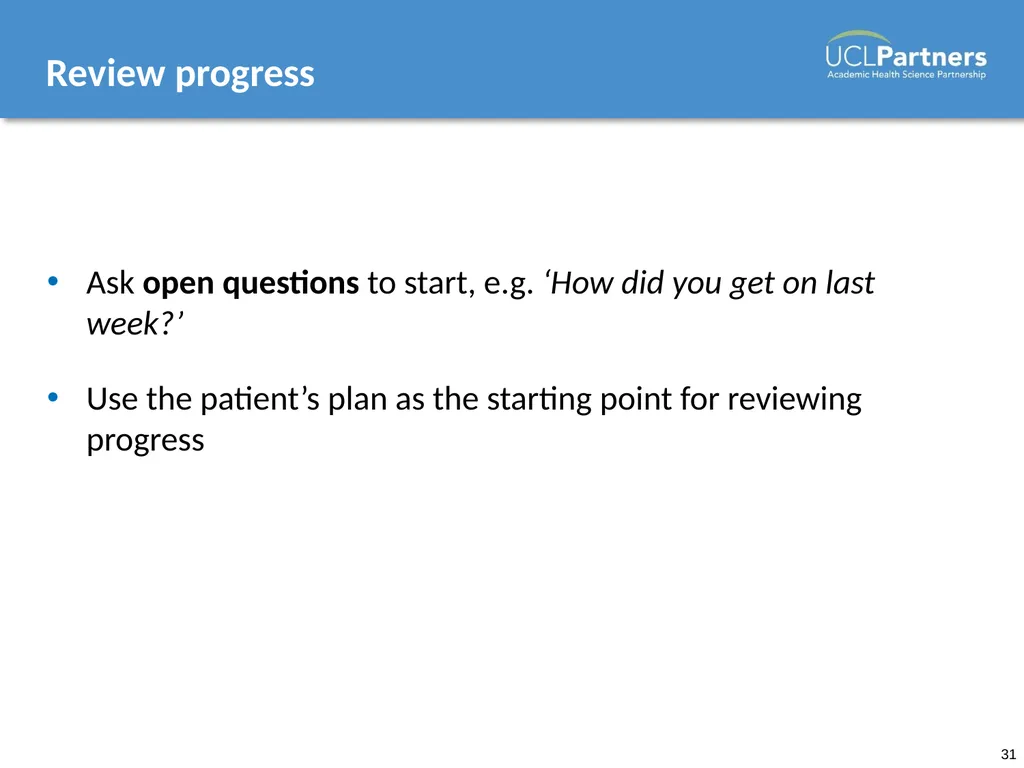 Behaviour Change: Engaging patients in improving - slide 31 of 41