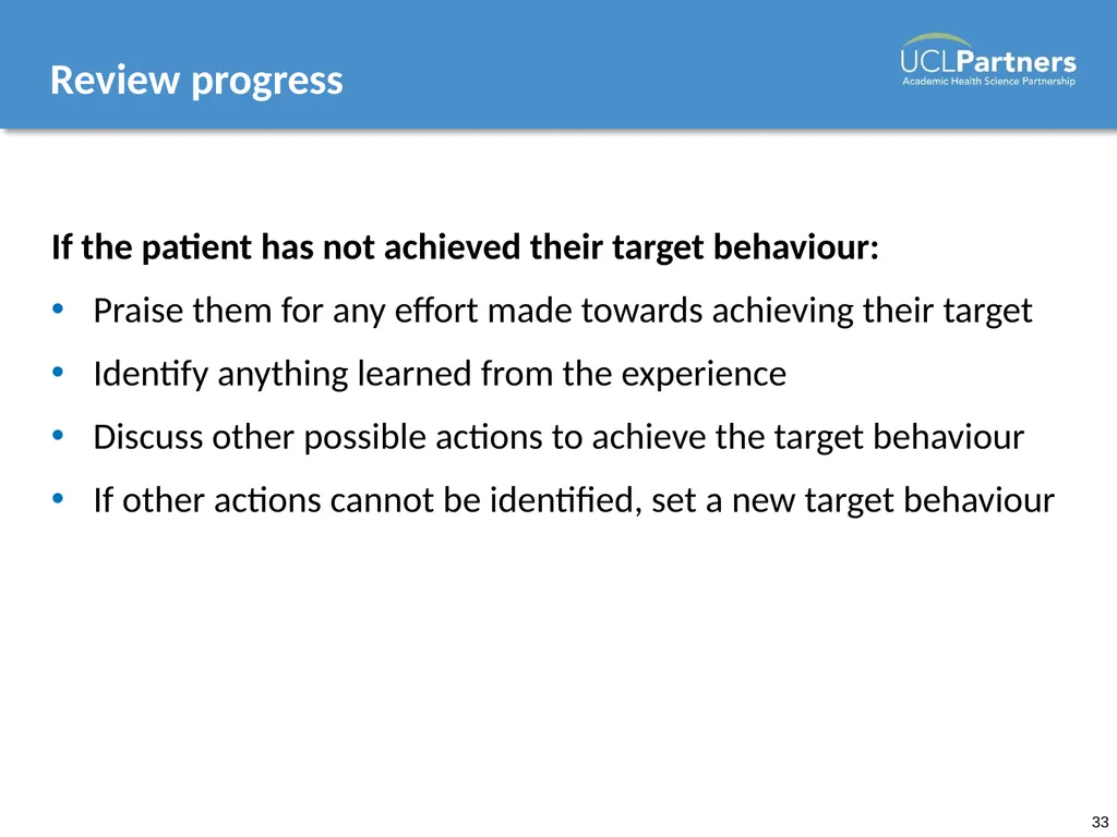 Behaviour Change: Engaging patients in improving - slide 33 of 41