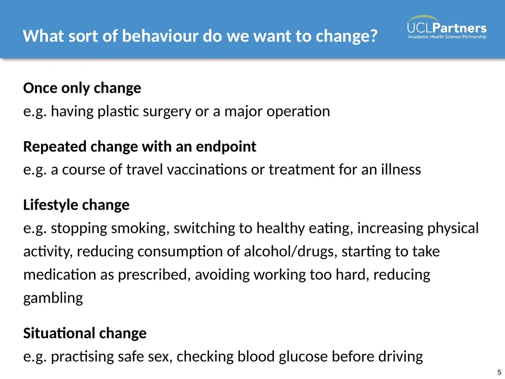 Behaviour Change: Engaging patients in improving - slide 5 of 41