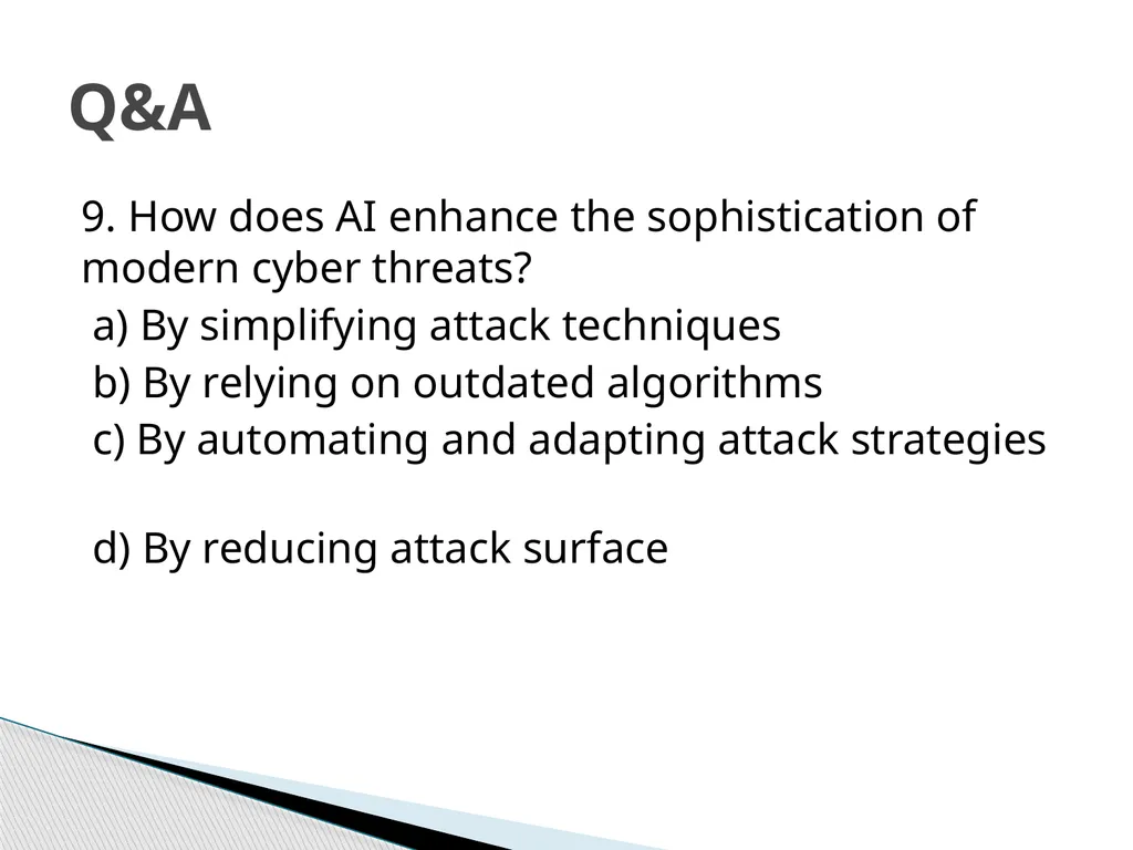 AI based Attacks Amit Sankholia Dy. Director - slide 31 of 33