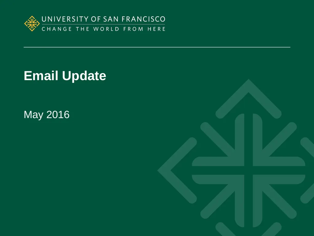 Email Update May 2016 Department Update Web & - slide 1 of 27