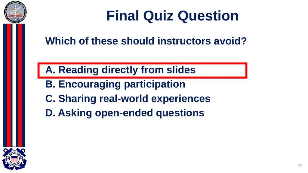 National Public Education Directorate Instructor - slide 76 of 96