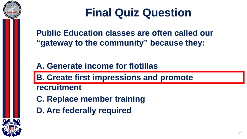 National Public Education Directorate Instructor - slide 77 of 96