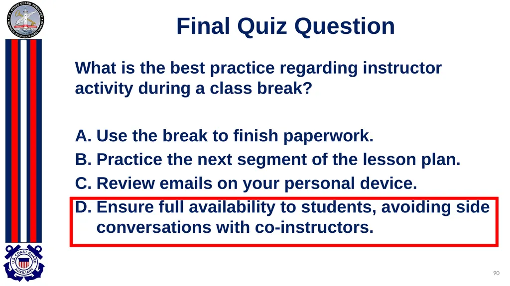National Public Education Directorate Instructor - slide 90 of 96