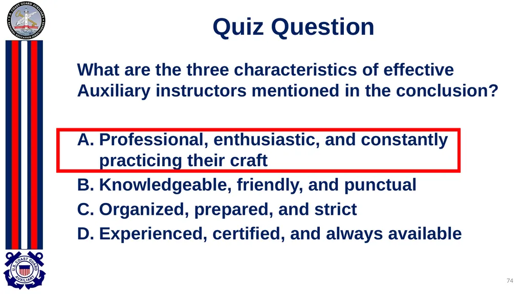 National Public Education Directorate Instructor - slide 74 of 96