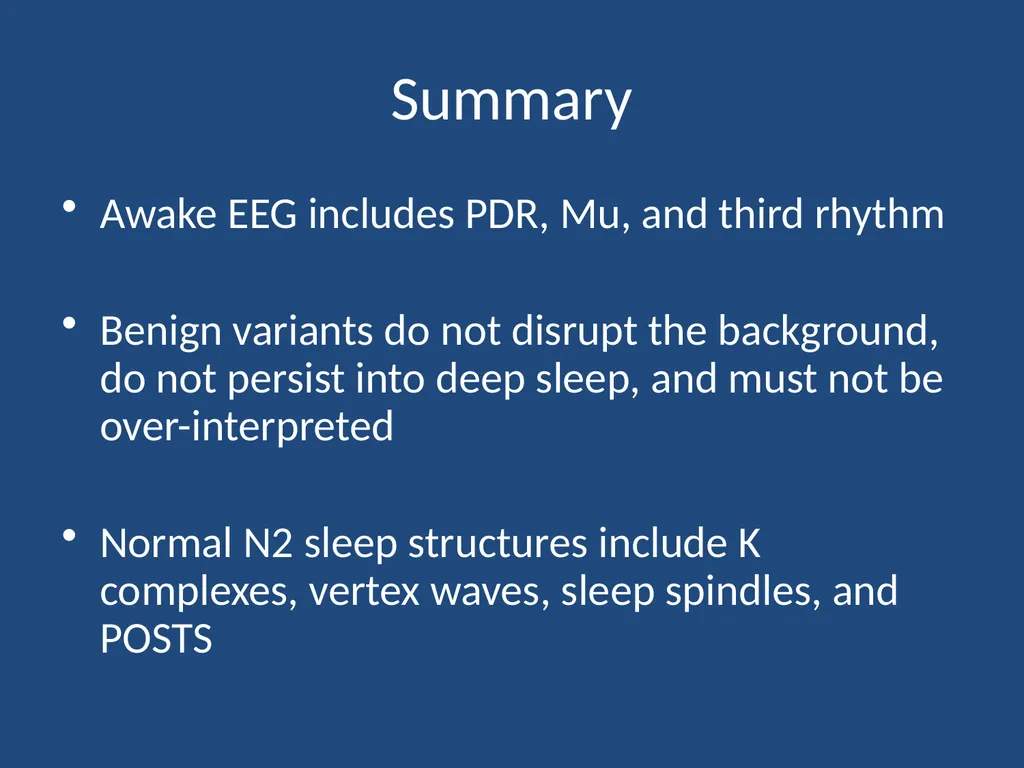 NORMAL ADULT EEG Amar B. Bhatt, MD, FAES Assistant - slide 66 of 66