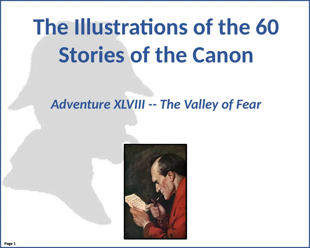 The Illustrations of the 60 Stories of the Canon - slide 1 of 9
