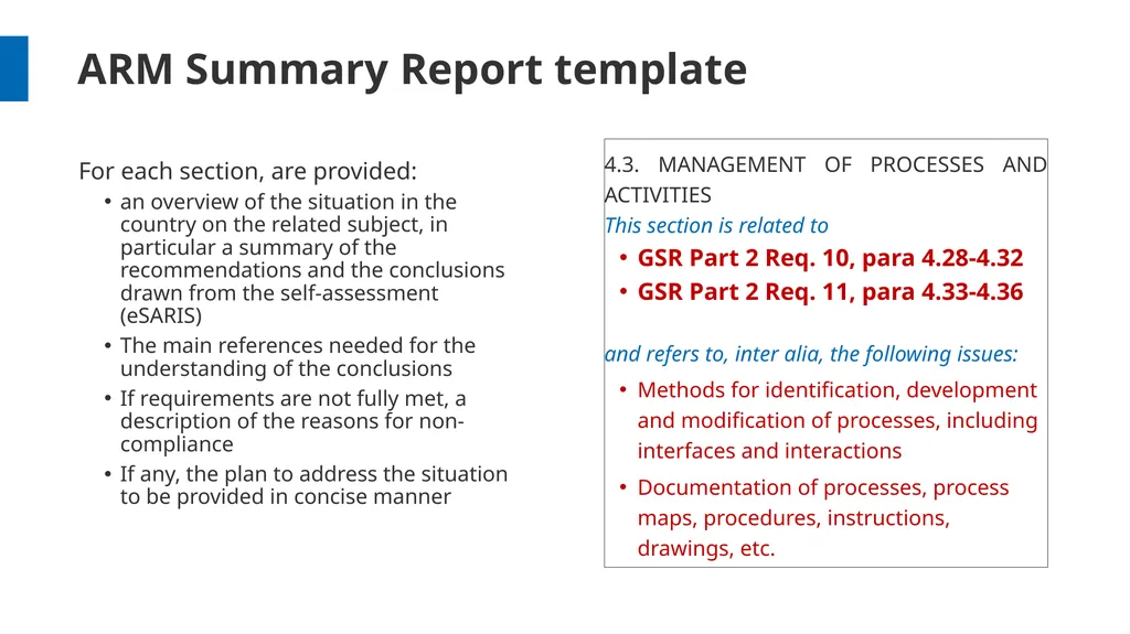 Advance Reference Material (ARM) Preparation for - slide 6 of 8