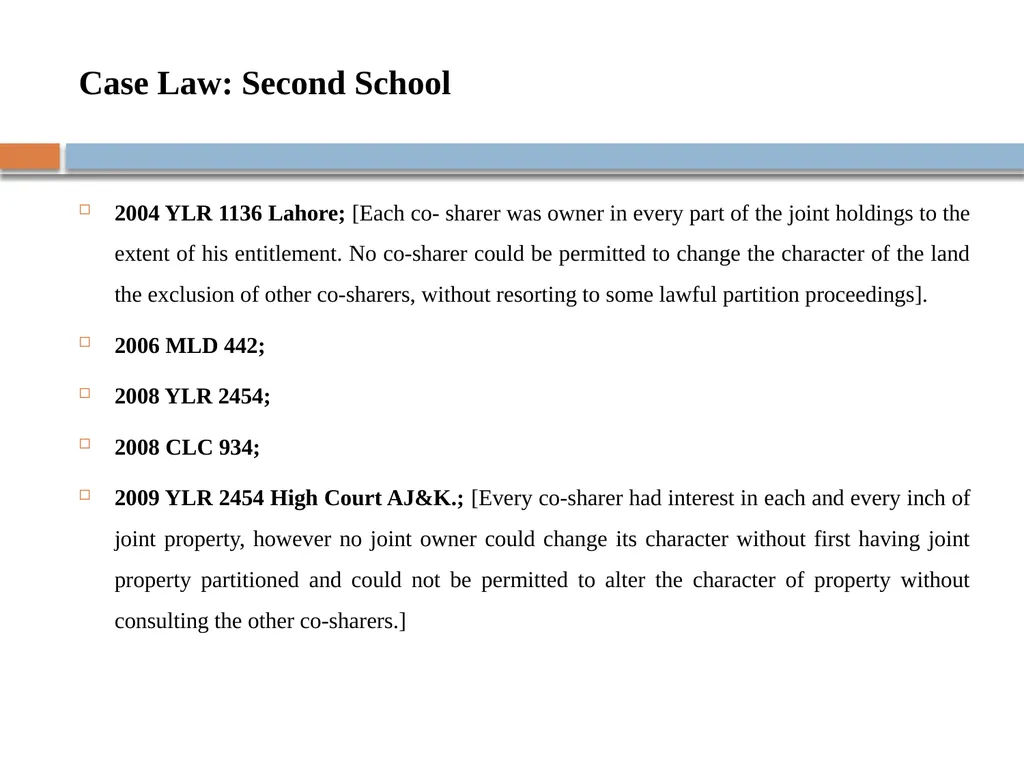 Case Study on Injunction Against Co-Sharer - slide 17 of 24