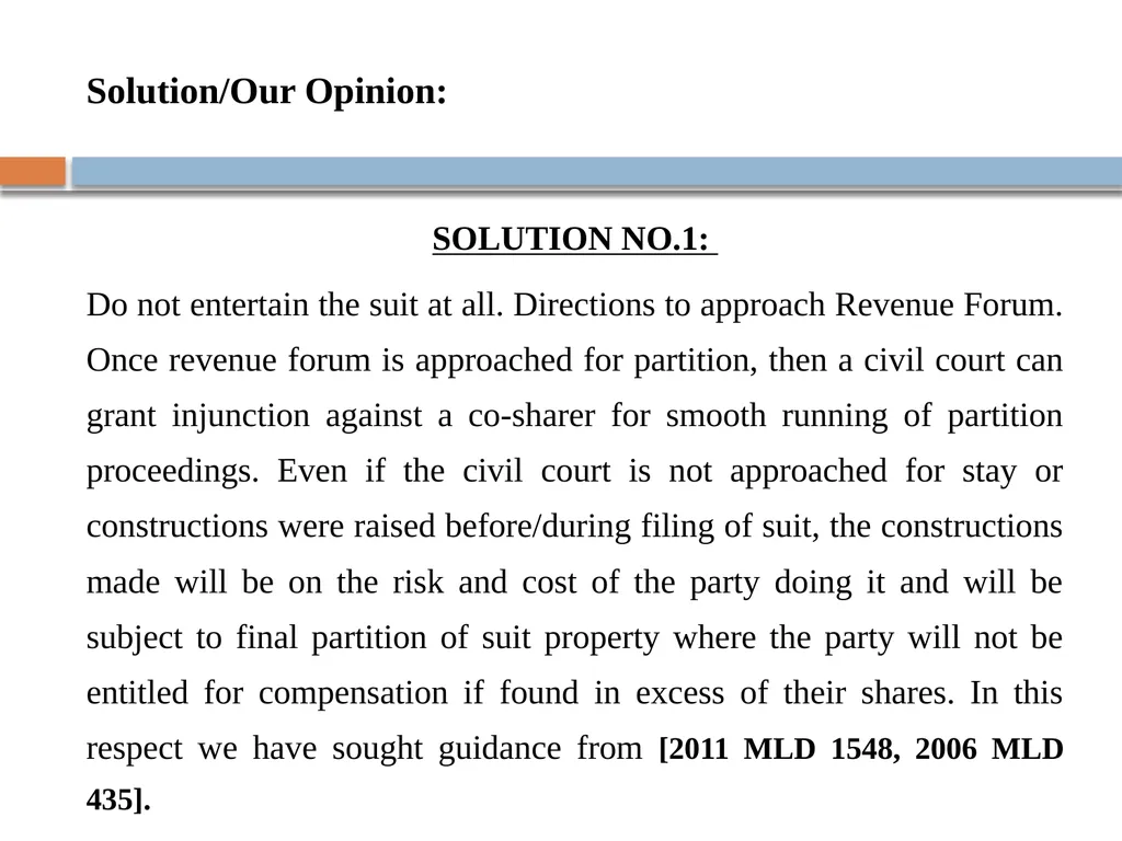 Case Study on Injunction Against Co-Sharer - slide 22 of 24