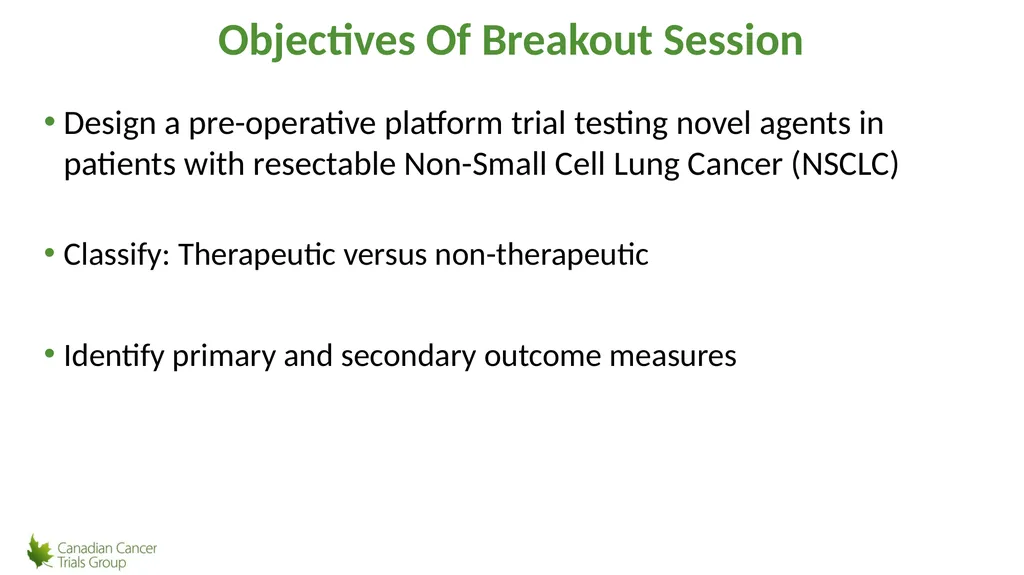Breakout Session 1 Objectives Of Breakout Session - slide 2 of 28