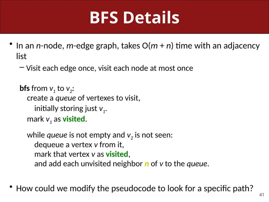 CS 106X, Lecture 23 Dijkstra and A* Search - slide 41 of 79