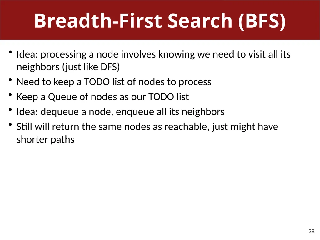 CS 106X, Lecture 23 Dijkstra and A* Search - slide 28 of 79