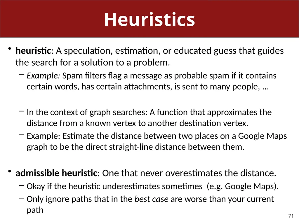CS 106X, Lecture 23 Dijkstra and A* Search - slide 71 of 79