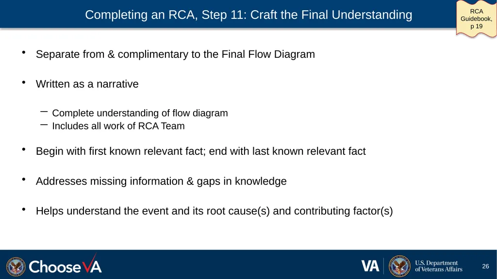 Guide to Performing a Root Cause Analysis: A - slide 26 of 52