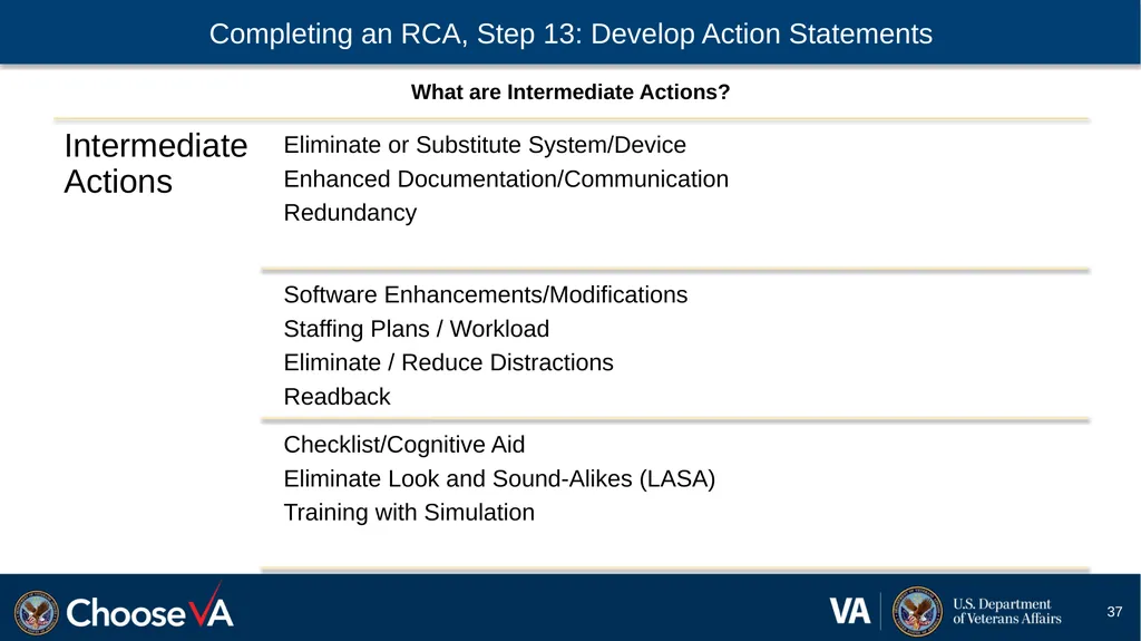 Guide to Performing a Root Cause Analysis: A - slide 37 of 52