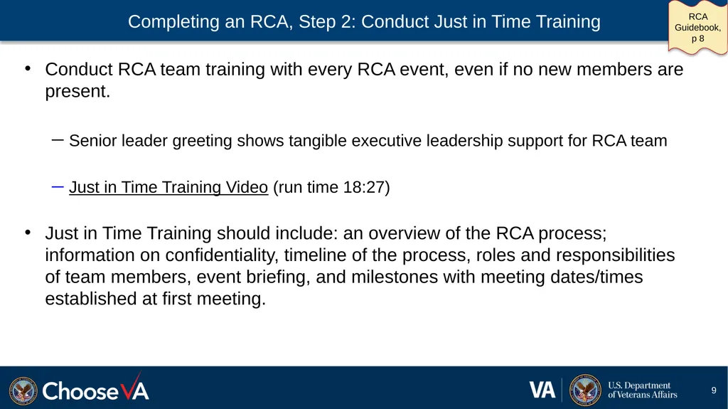 Guide to Performing a Root Cause Analysis: A - slide 9 of 52