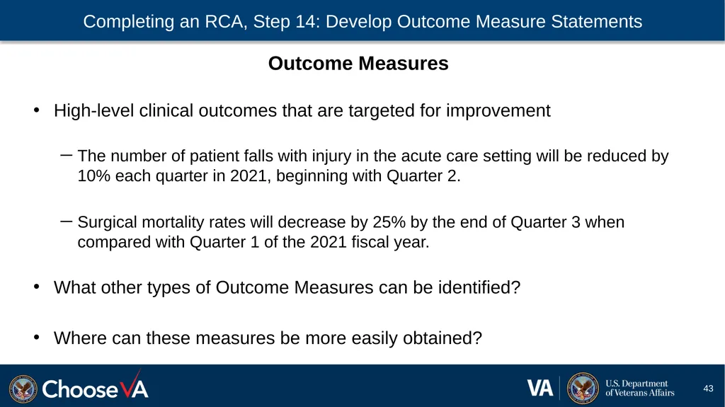 Guide to Performing a Root Cause Analysis: A - slide 43 of 52