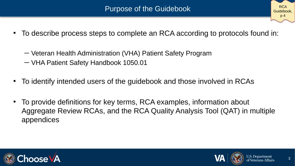 Guide to Performing a Root Cause Analysis: A - slide 3 of 52