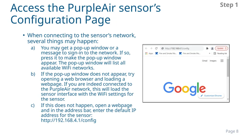 PurpleAir PA-II-SD Quick Start Guide Presentation - slide 8 of 26