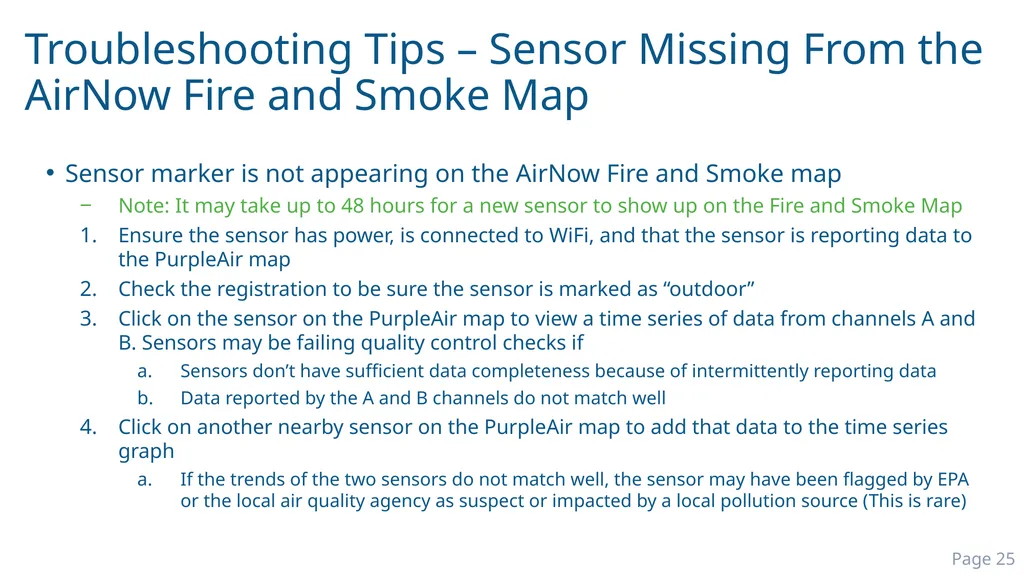 PurpleAir PA-II-SD Quick Start Guide Presentation - slide 25 of 26
