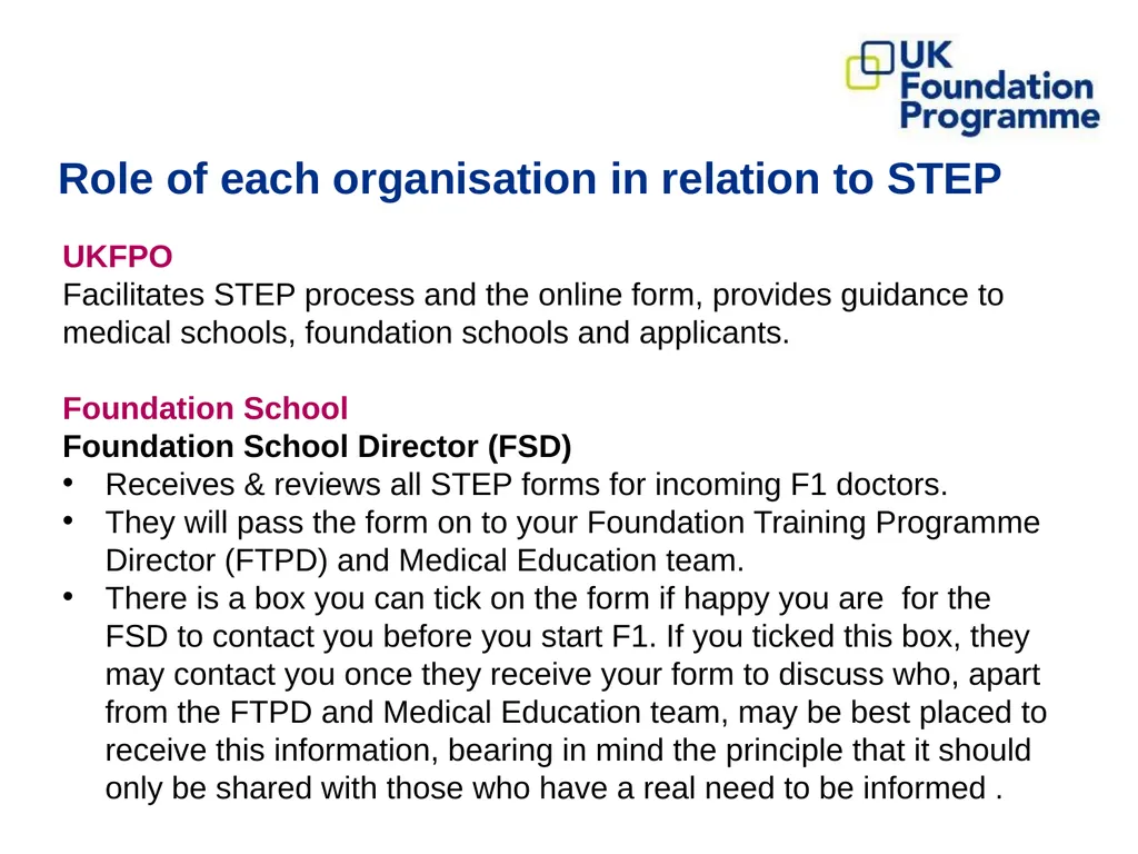 Supporting Trainees Entering Practice (STEP) - slide 8 of 23