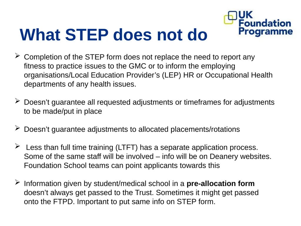 Supporting Trainees Entering Practice (STEP) - slide 18 of 23