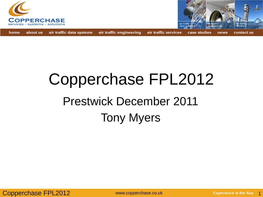 Copperchase FPL2012 www.copperchase.co.uk 1