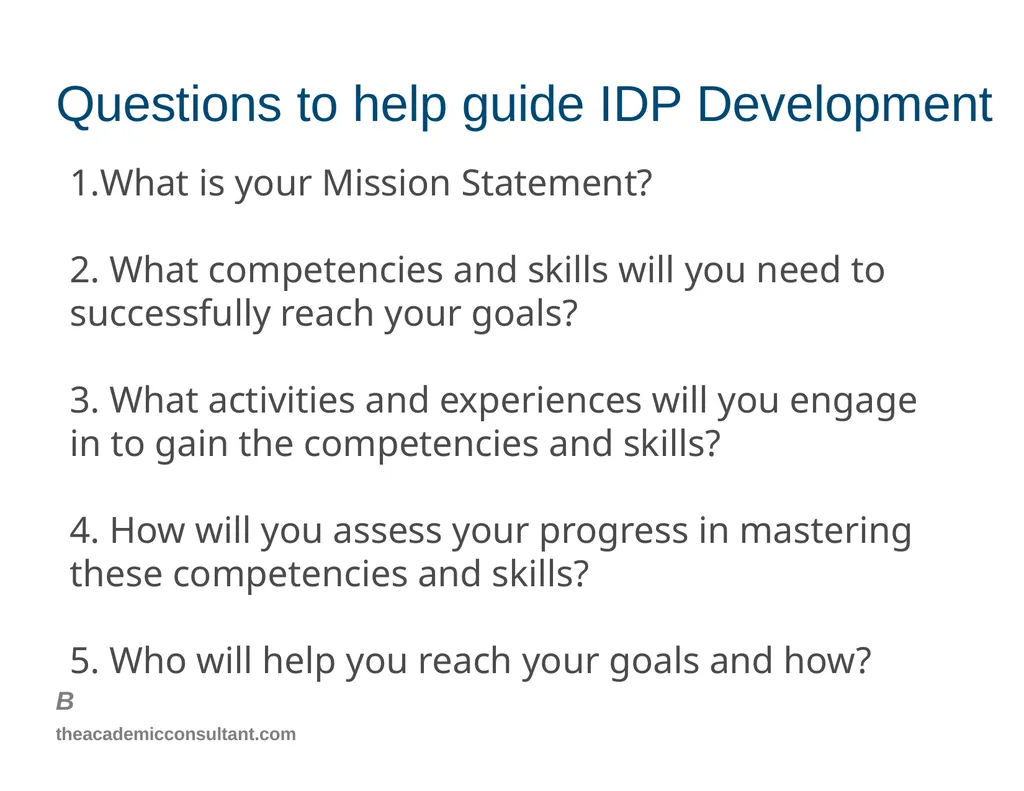 Intro to Individual Development Plans for - slide 24 of 26