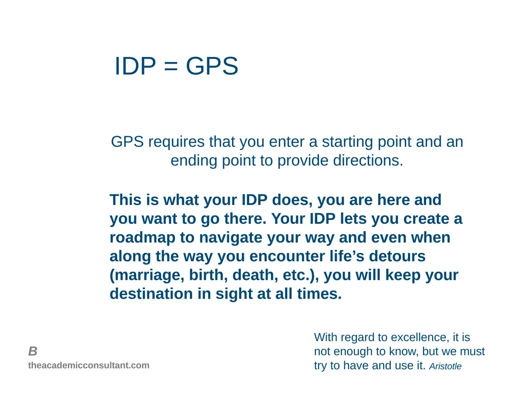 Intro to Individual Development Plans for - slide 5 of 26