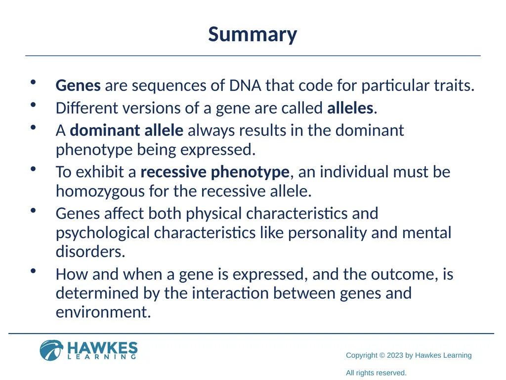 Lesson 2.1 Human Genetics Human Genetics Figure 1 - slide 25 of 26