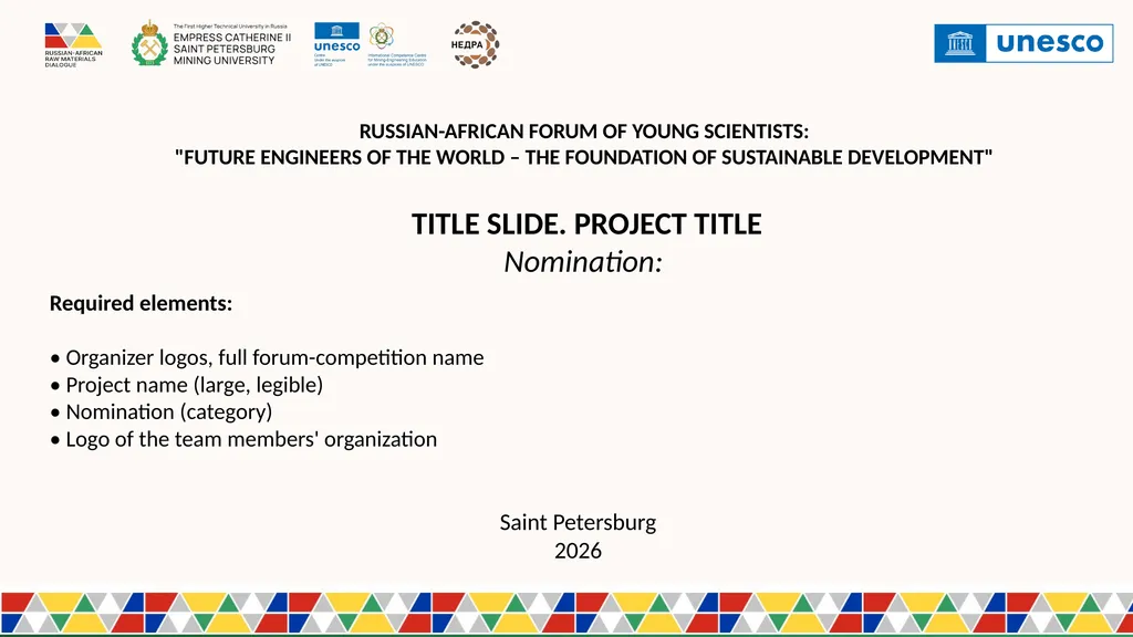 Presentation Template for participation in - slide 3 of 14