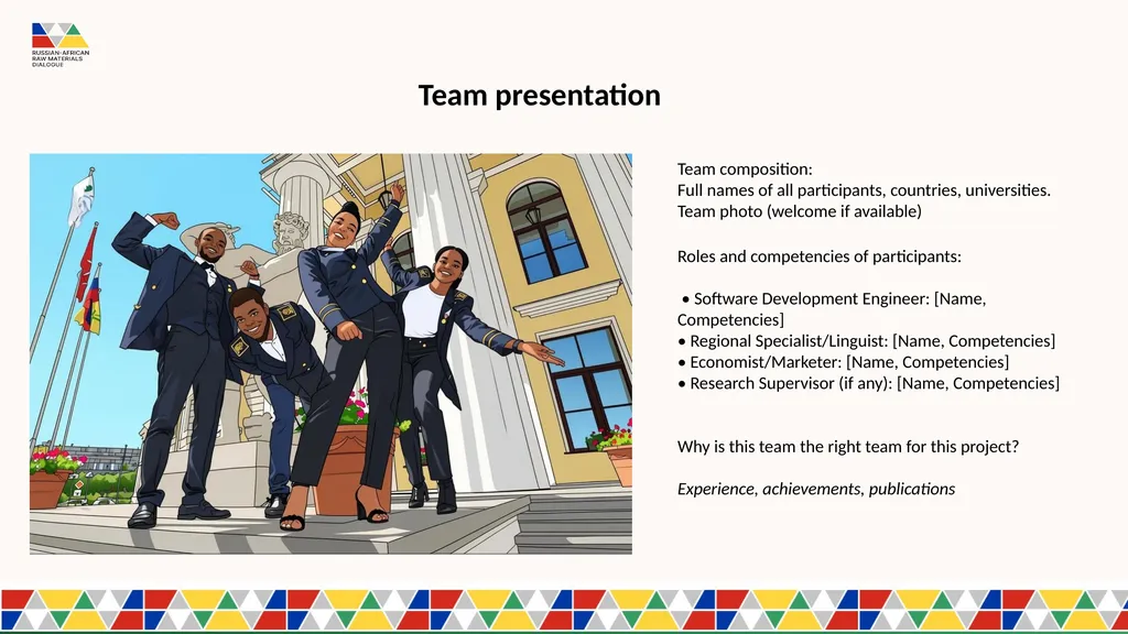 Presentation Template for participation in - slide 4 of 14