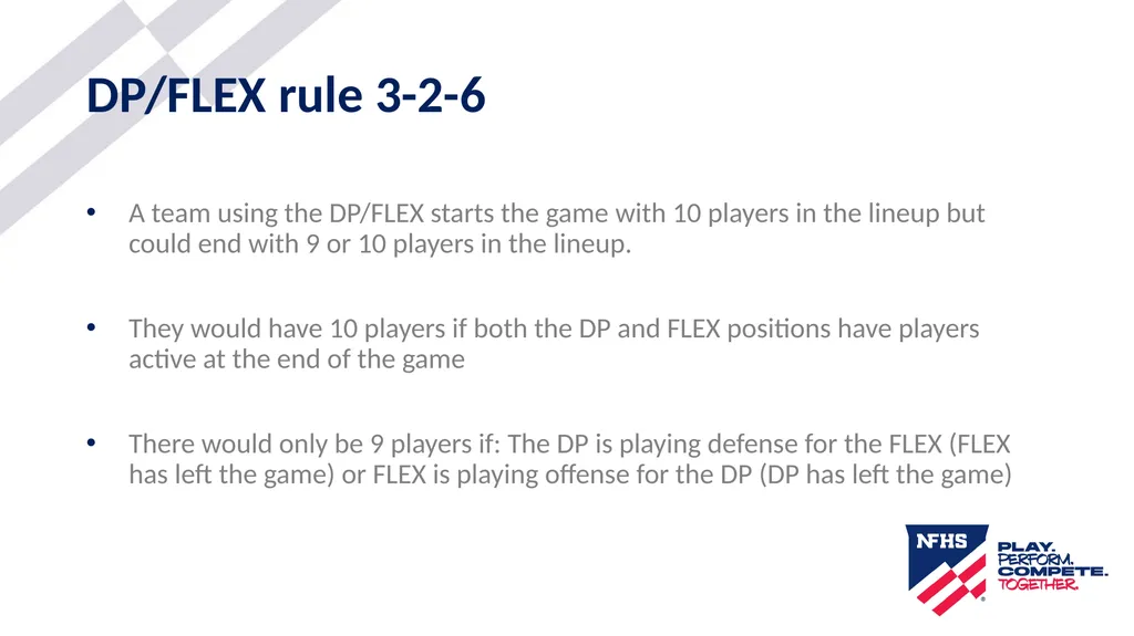 2025-26 NFHS Softball DP/FLEX Updated 1/05/2026 - slide 9 of 43