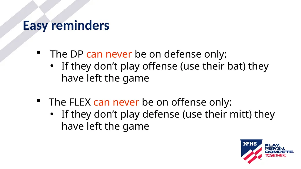 2025-26 NFHS Softball DP/FLEX Updated 1/05/2026 - slide 23 of 43