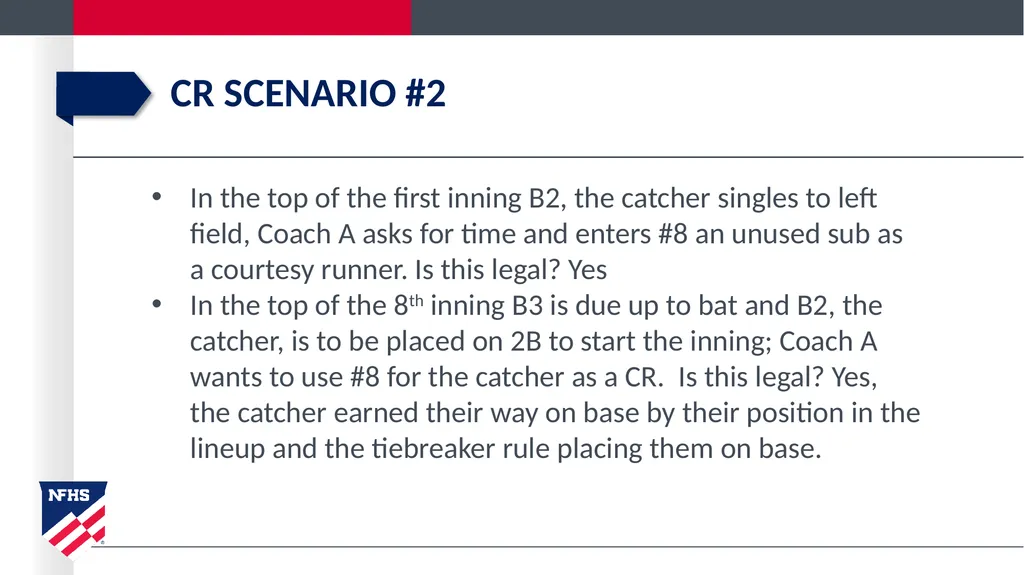 2020-21 NFHS Softball Substituting, Lineup - slide 56 of 57